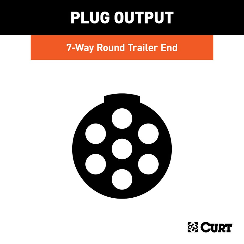 CURT 58180 Trailer-Side 7-Pin Round Wiring Harness Socket with Spring - Image 5